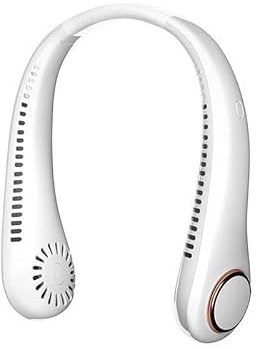Hands-free Neck Fan for Sports, Tragbarer Nackenventilator, 360° Verstellbarer Handventilator klein, Hands Free Bladeless Fan, Persönlicher Ventilator, USB Hals-Ventilator Für Reisen, Outdoor (Weiß)