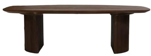Giga Meubel Couchtisch Feline | Walnuss | Dänisch-oval | 130 cm | Mangoholz