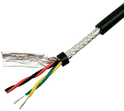 elektrische Kabel, Mehradriges geschirmtes Twisted Pair-Kabel, verzinntes Kupfer, 2–6 Adern, 24–26 AWG(4 Core 24AWG 0.2mm)