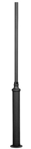 Konstsmide Draco 579-750 Sockel B: 17cm T: 4,8cm H: 200cm / lackiertes Aluminium / schwarz