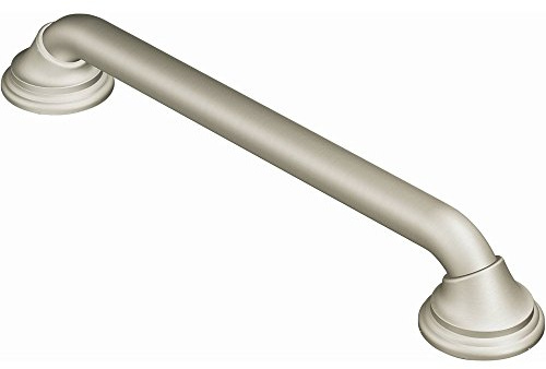 Moen R8742D3GBN Bathroom Safety 42-Inch Designer Grab Bar with Curl Grip, Brushed Nickel