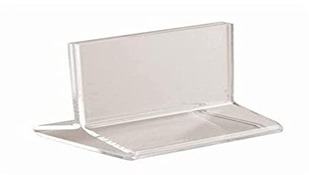 Olympia Double-Sided Freestanding Acrylic Menu Holder, 43x60x50mm | Holds cards and signs on tables to display prices or table numbers, perfect for commercial cafe and buffet setups.
