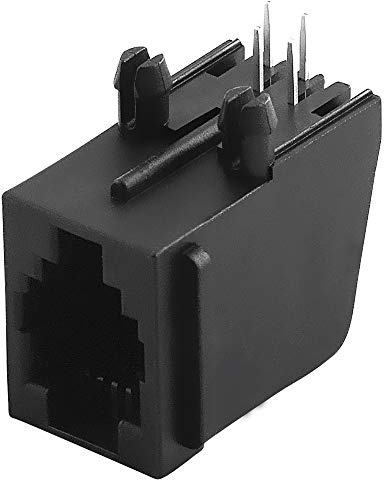 Telefon Modular Modem RJ10 Einbau-Buchse Terminal weiblich, Schwarz