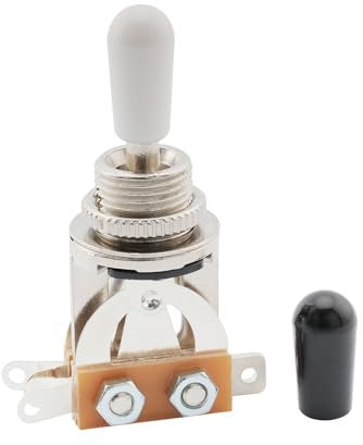 Musiclily Metrisch Gitarre 3-Wege Toggle Switch Tonabnehmer Schalter LP Pickup Schalter für Les Paul Style E-Gitarre, Weiß Knopf