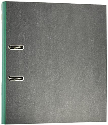 Centra 220124 Standard-Ordner (grauappe RC, mit Wolkenmarmor-Papier-Kaschierung, A4, 8 cm Rückenbreite) grün, Single