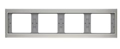 Hager K5 - Rahmen mit 4 horizontalen Elementen aus Edelstahl