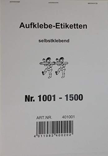 Wolf + Appenzeller Gewinnaufklebenummern 1001-1500