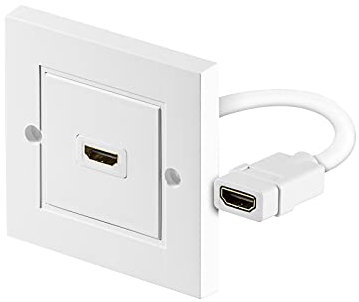 Wentronic Prise Murale HDMI (1 Prise Femelle a HDMI blindée) (Import Allemagne)