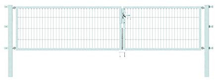 Alberts 647957 Doppeltor Flexo mit Zubehör | verschiedene Breiten und Höhen | feuerverzinkt | Breite 350 cm | Höhe 80 cm