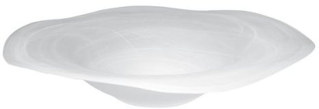 budawi® Brunnenschale Flower rund weiß Glasschale Ø 40 cm für Nebler und Zimmerbrunnen