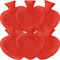 Medipaq Large Heart Shaped Hot Water Bag 1 Liter - Hot Water Bottle Rubber - Natural Rubber Hot Water Bottle Without Cover - Small Hot Water Bottle - Mini Hot Water Bottle - Pack of 6