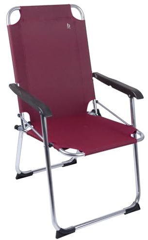 Bo-Camp Alu Klappstuhl Angelstuhl Anglerstuhl Camping Stuhl Klappsessel Faltbar Rot