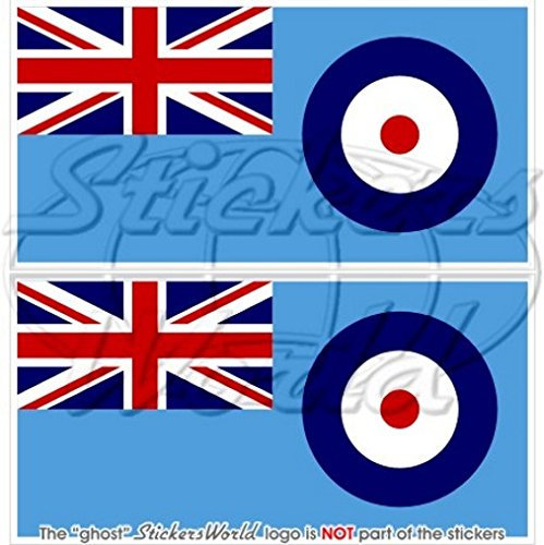 RAF Flagge British Royal Airforce Ensign UK 10,2 cm (100 mm) Bumper Sticker, Aufkleber Vinyl X2