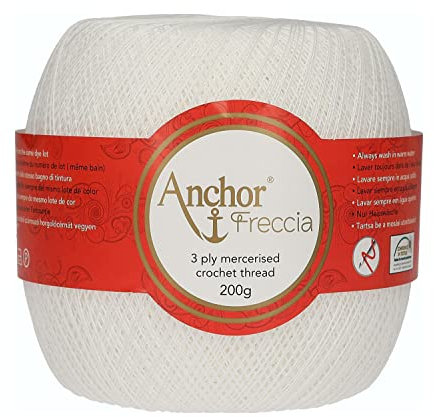 Anchor 4769016-07901 - Filato per uncinetto, 100% cotone, 7901, spessore 16, 1540 m
