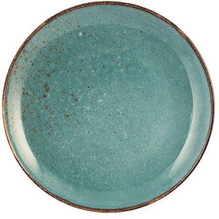H&H Reactive Set Piatti Frutta, Stoneware, Azzurro, 6 Unità