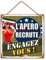 Rétro Plaque Deco Metal 20x20 Cm L'Apero recrute Engagez Vous