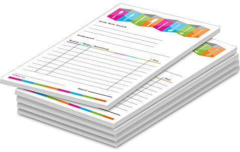 PRICARO Bestellannahmeblock Bunt, A5, 5 Stück