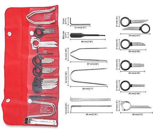 HFS (R) Professional Automotive Audio Stereo CD Player Radio Removal Keys Tool Kit 20PCS