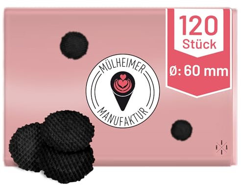 Crème glacée gaufres croustillant Noir | Ø60mm | 120 pièces | Fonds de gaufres croquants pour la décoration de tasses à crème glacée, shakes & Co.
