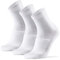 DANISH ENDURANCE Fahrradsocken Quarter für Herren & Damen 3 Paare (Weiß, EU 35-38)