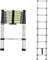 Multi-Purpose 2.6M Extension Ladder Telescopic Folding Ladder Aluminium Extension Ladder 9 Step Straight Ladder, EN131, Max Load 150kg