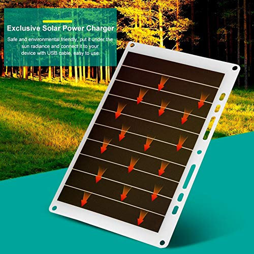 Outdoor Solar Power Panel Ladegerät, tragbare 10W 5V 2000mAh USB Ausgang monokristalline Silizium Solarzelle Ladekarte, breite Kompatibilität für Handy/Tablet/Kamera, für Reisen,Sport,Wandern