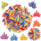 Youway Style Blütenblatt-Mosaikfliesen zum Basteln, 568 g, Blumenfliesen für Mosaik-Bastelbedarf, DIY-Mosaik-Outdoor-Dekoration (gemischte Farben, 590 ml)