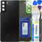 LUVSS Vitre Arrière pour Samsung Galaxy S21+ Plus G996 Noir Coque Cache Batterie avec Lentille de Caméra, Adhésifs, Kit Outils, Guide De Réparation