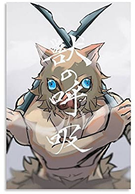 GNKIO Killing The Demon Hashibira Inosuke Poster Dekorative Malerei Leinwand Wandkunst Wohnzimmer Poster Schlafzimmer Malerei 12x18inch(30x45cm)