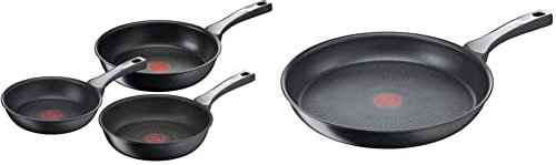 Tefal Unlimited On Set de 3 poêles 20/24/28 cm, Résiste aux rayures, Induction, Revêtement antiadhésif & Unlimited On Poêle à frire 32 cm, Revêtement antiadhésif résistant aux rayures