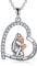 YAFEINI Vater Tochter Kette S925 Sterling Silber Vater Tochter Anhänger Papa HalsKette Tochter Schmuck Geschenke für Damen (A-Vater Tochter)