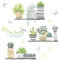 2 Set Plant Wall Decals Kitchen Wall Stickers Wall Decor Murals for Bathroom Bedroom Living Room Wall Art Decal Boho Tree Wall Decal Room Decor 3D Wall Art Decoration Peel and Stick