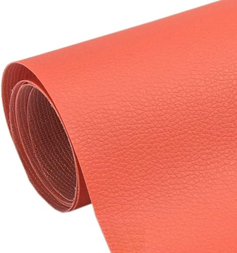 1 Stück 50 x 137 cm DIY PU Leder Selbstklebend Fix Patch Sofa Reparatur Subsidies PU Stoff Aufkleber (Orange)