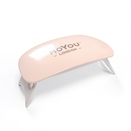 MOYOU LONDON LED & UV Light for Gel Nails – Lightweight & Compact 6W Curing Lamp with 5V/1A USB Power Cable – Gel Nail Polish Lamp & Other Nail Supplies - Beige