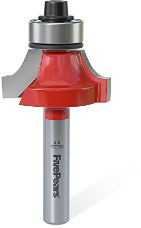 FivePears 1/4 Zoll Radius Roundover Router Bit 1/4 Zoll Schaft, Round Over Router Bit for Edging Forming Round
