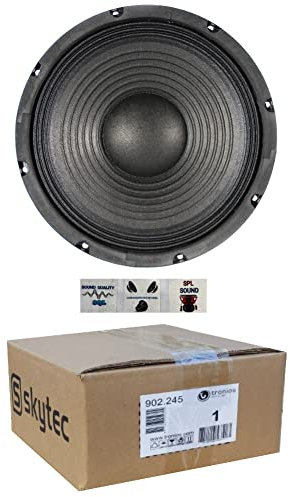 1 SKYTEC 902.245 Altavoz 20 cm 200 mm 8 diámetro 200 Watt rms y 400 Watt MAX para Coche 4 Ohm 89 db, 1 Pieza + 3 Stickers Gratis