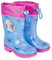 PERLETTI Stivaletti Pioggia Frozen Bambina - Stivali Impermeabili Bimba con Anna Elsa Lilla e Fucsia - Galosce per Bimbe Disney con Suola Antiscivolo e Chiusura a Coulisse (Fiocco di Neve, 24/25)