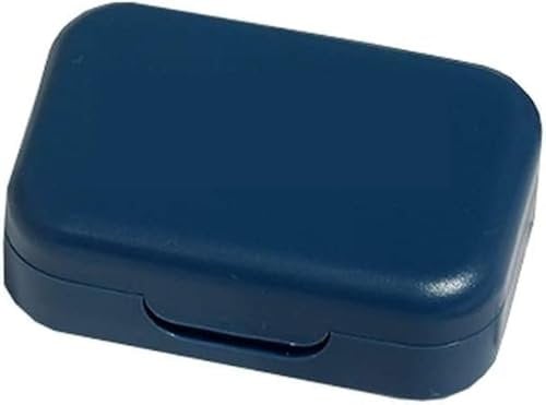 Contact Lens Travel Case Left Right Storage Protecting Simple Myopia Contact Lens Case Portable Frosted Personality Cute Girl Partner Double Contact Lens Box (Color : Dark Blue, Size : As shown)