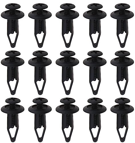 The Lord of the Tools 30pcs Clips de Panneau Garniture de Carénage de Moto 1007932 Clips de Fixation de Rivet en Plastique de Trou 6mm Accessoires de Remplacement de Moto, Noir