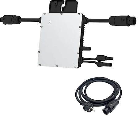 Solarsys® - HM-300 Watts Micro Onduleur Monophasés, La Livraison avec 2m Cordon d'alimentation AC avec Connecteur Betteri BC01 Femelle et Prise Schuko Mâle,(HM-300+2M)