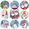NAIMOER 8Stück Gnomes Diamond Painting Untersetzer mit Halter, DIY Weihnachten Untersetzer, Kaffee Diamant Painting Untersetzer für Erwachsene Kinder, Getränke Untersetzer, 5D Diamant Untersetzer