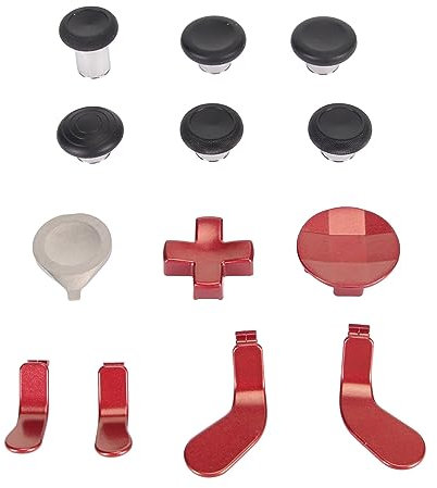 Levette di Ricambio per Controller One Elite Serie 2, Paddle per Controller 12 in 1 Accessori per Levetta Accessorio di Ricambio (Rosso)