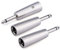 Greluma 3 Pièces Adaptateur TS mâle vers XLR mâle 1/4 pouces,prise Mono déséquilibrée 6.35mm vers connecteurs Audio convertisseur XLR mâle à 3 broches