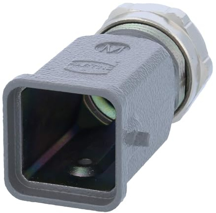 19200031422 Harting Han 3A Tüllengehäuse ohne eingeklebte Dichtung, 1xM25 gerader Kabelabgang, für 1 Bügel (am Unterteil)