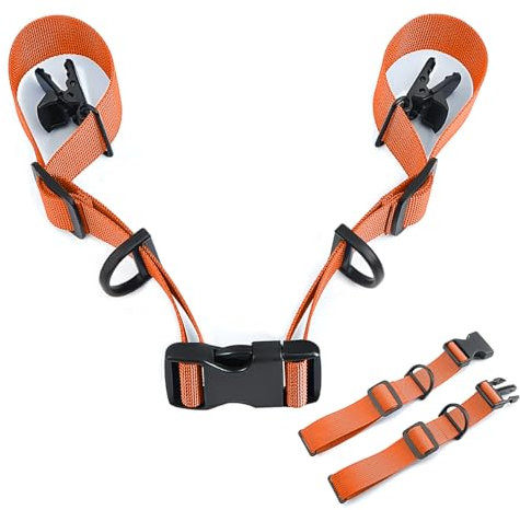 Ikerall 2 Stück verstellbare Rucksack-Brustgurte, Brustgurt, Härtegrad, mit rutschfesten festen Clips für Camping, Wandern, Orange/Abendrot im Zickzackmuster (Sunset Chevron), 5-16, Klassisch