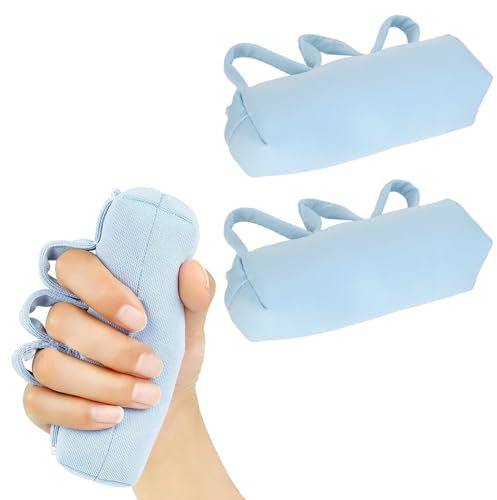 2 Pezzi Cuscino per Contrattura delle con Impugnatura Sul Palmo Cuscino per Contrattura delle Resistente Al Sudore con Separatore per Dita Lavabile Morbido Cotone