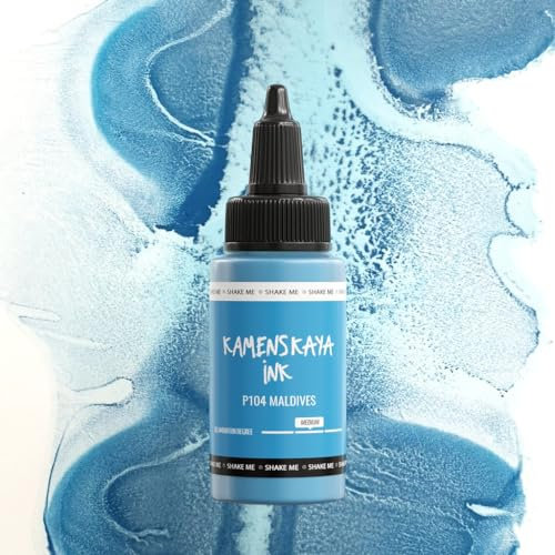 KAMENSKAYA Delaminierende Alkoholtinte - Selbstspaltende Alcohol Ink P-104 'Malediven', 30 ml