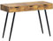 sogesfurniture Schreibtisch mit 3 Schubladen, Moderner Computertisch Bürotisch Arbeitstisch PC Laptop Tisch mit 4 Metallbeine, 110 * 50 * 78cm, Vintagebraun
