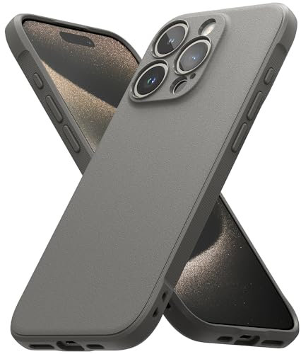 Ringke Onyx Compatibile con Cover iPhone 15 Pro Max, Ottima Grip Antiscivolo Antiurto Perfetta Calza Custodia Robusta con Protezione Fotocamera - Gray