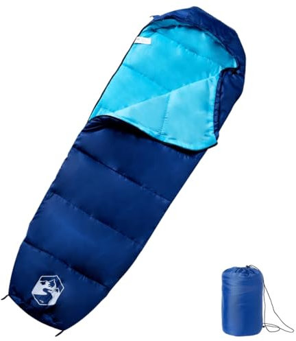 vidaXL Mumienschlafsack, Schlafsack für Erwachsene, Leichtschlafsack für Camping Trekking Reisen Outdoor, Deckenschlafsack für 3 Jahreszeiten